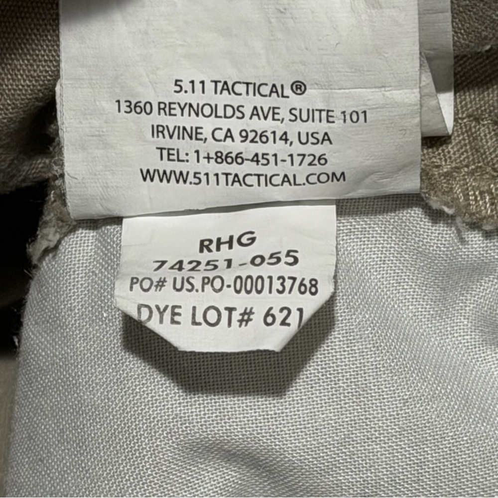 5.11 Tactical Pants Mens 42x32 Tan Cargo Straight Khakis Ripstop Taclite Pro - Picture 5 of 8